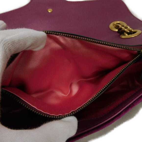 GUCCI Authentic Purple GG Marmont Shoulder Bag - Picture 11 of 16